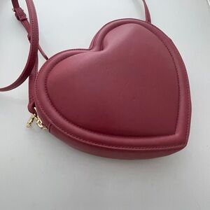Heart-Shaped Dark Red Women's Bag